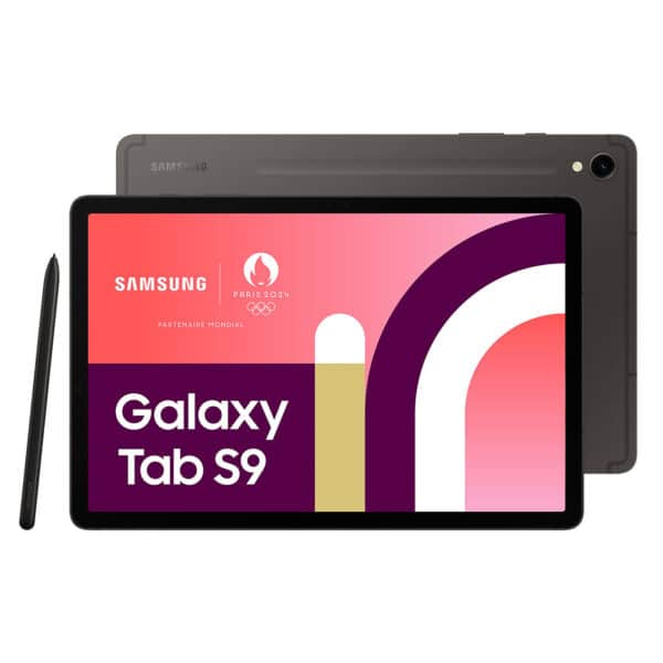 Samsung Galaxy Tab S9 - Tablette - Android 13 - 256 Go - 11" AMOLED (2560 x 1600) - Logement microSD - graphite