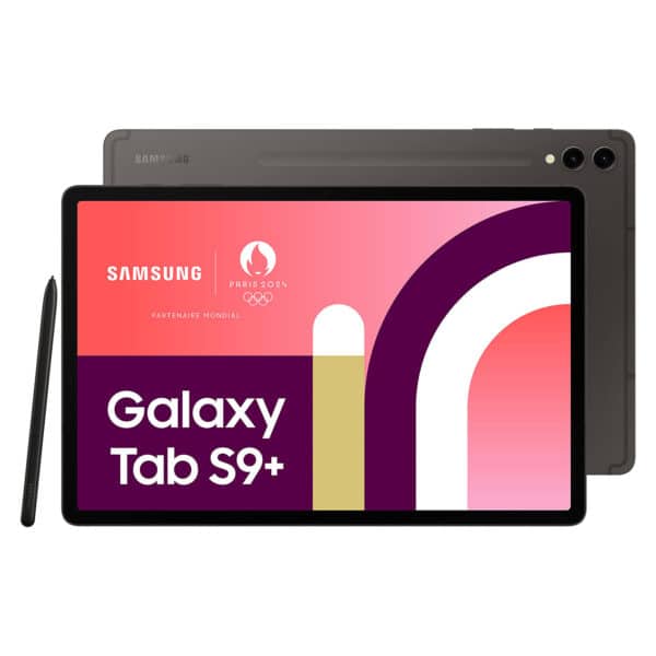Samsung Galaxy Tab S9+ - Tablette - Android 13 - 256 Go - 12.4" AMOLED dynamique 2X (2800 x 1752) - Logement microSD - graphite